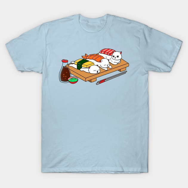 Neko Sushi T-Shirt by Kimprut